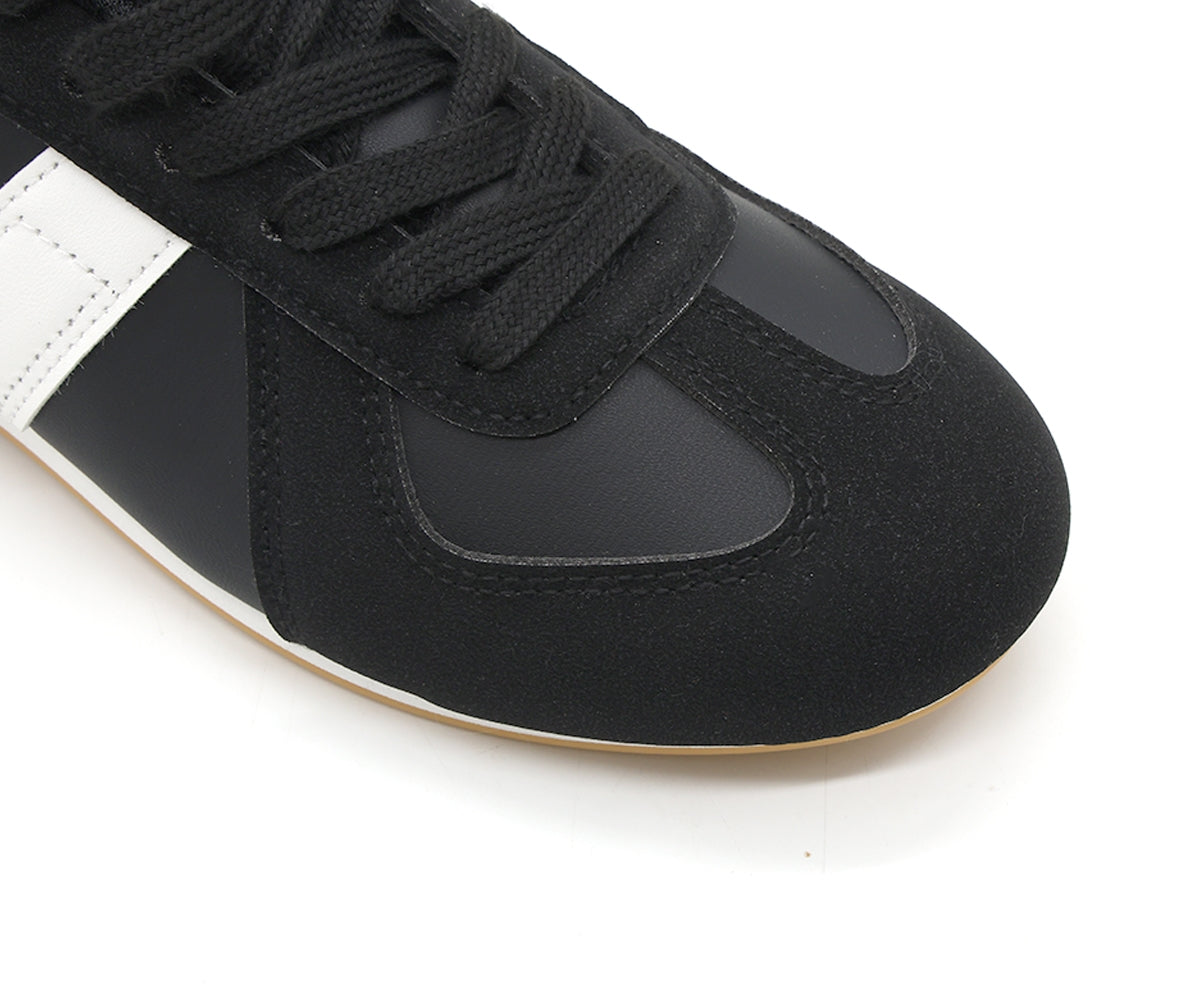 black striped trainers