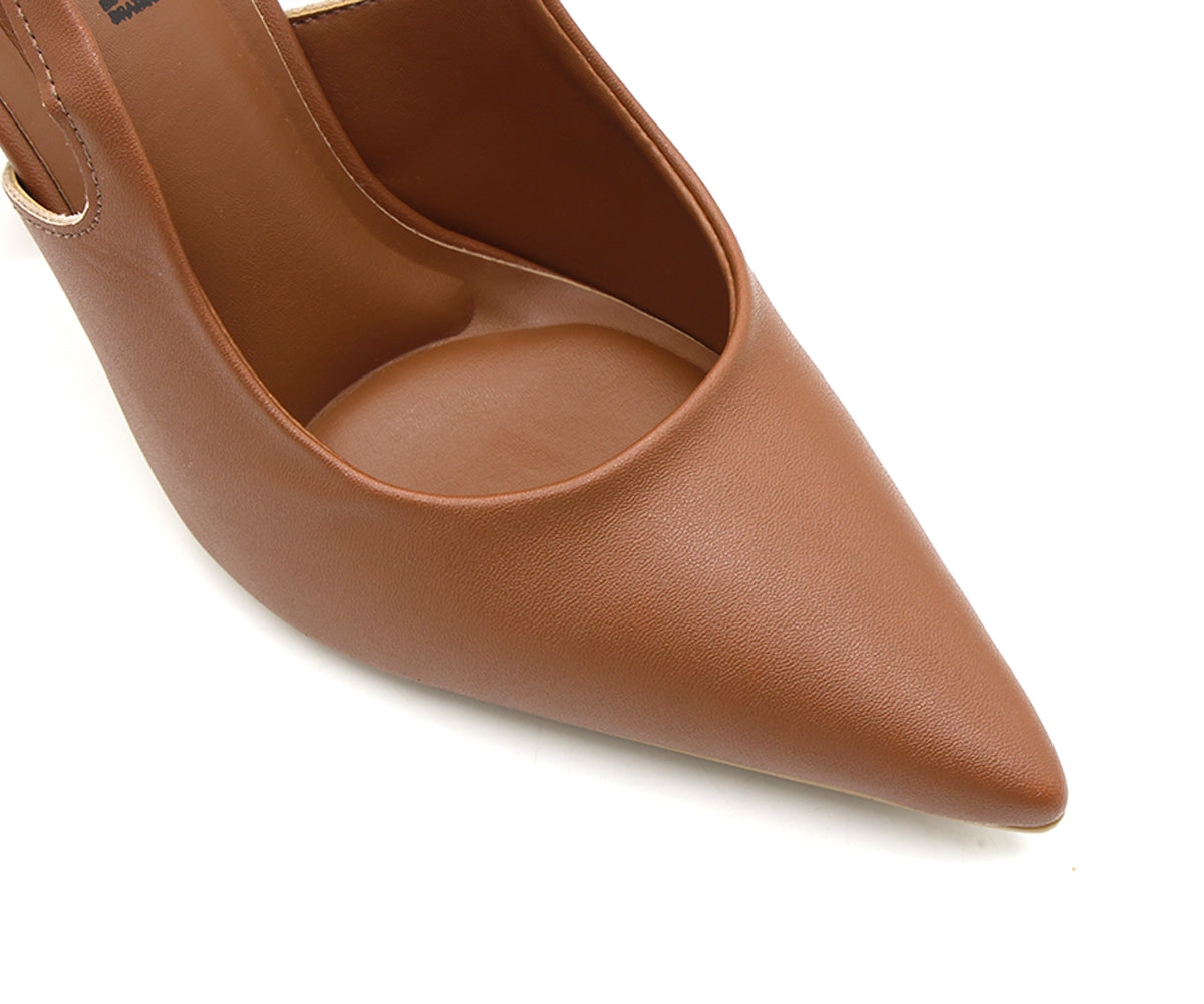 br eccentric camel slingback stilletos