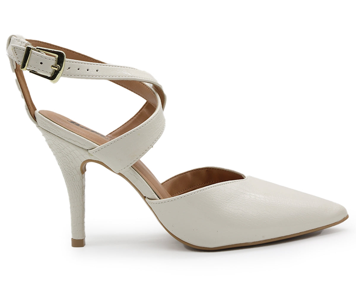 br off-white snake criss cross stilletos