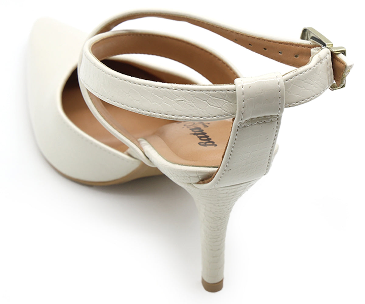 br off-white snake criss cross stilletos