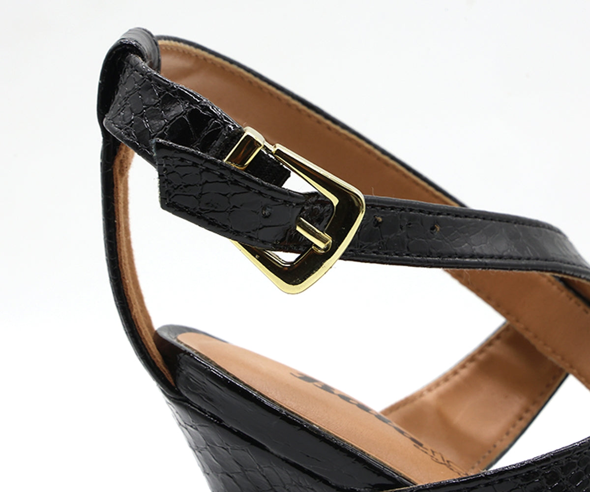br black snake criss cross stilletos