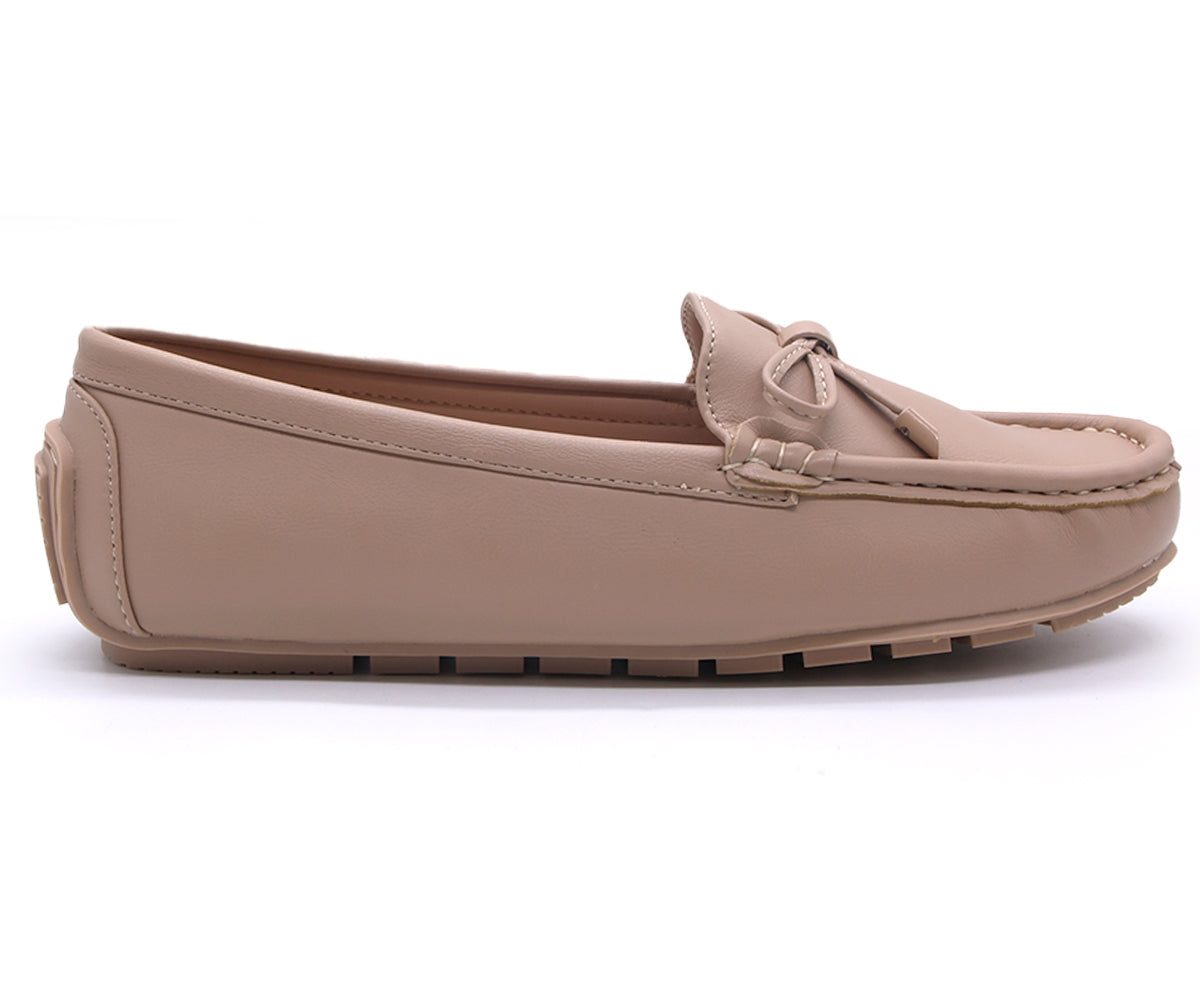 comfit beige bowed moccasin
