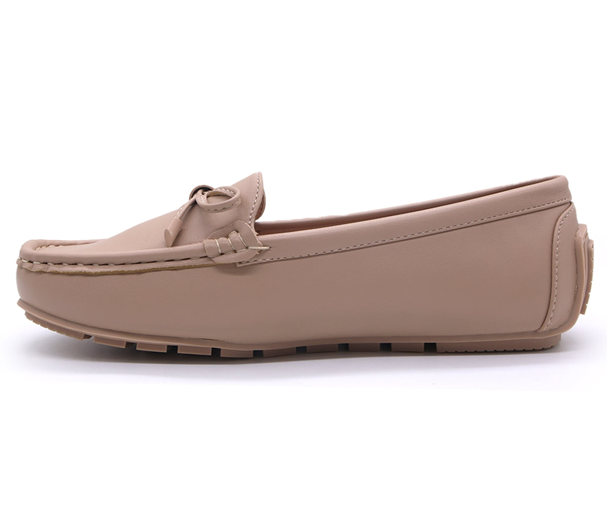 comfit beige bowed moccasin