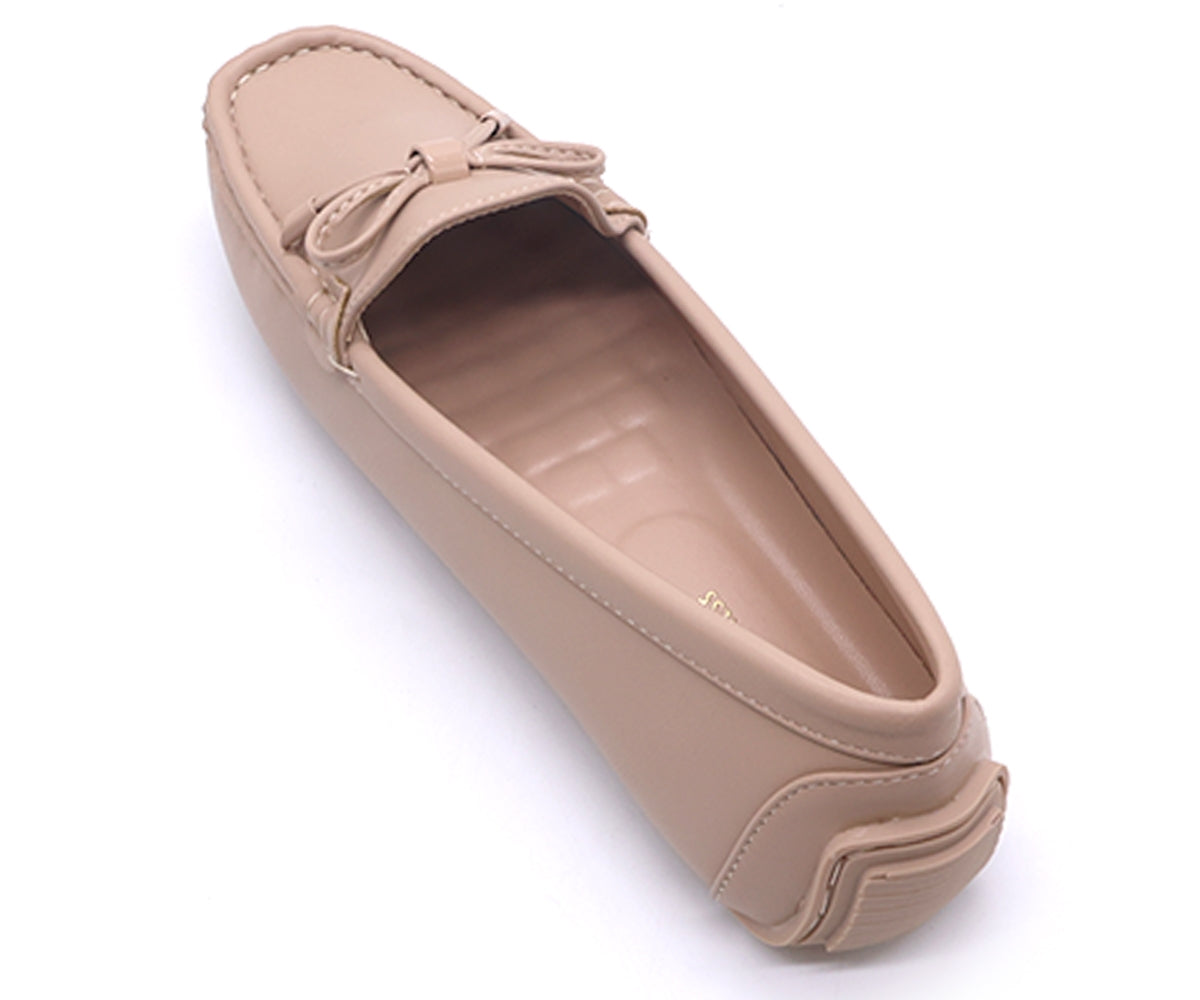 comfit beige bowed moccasin