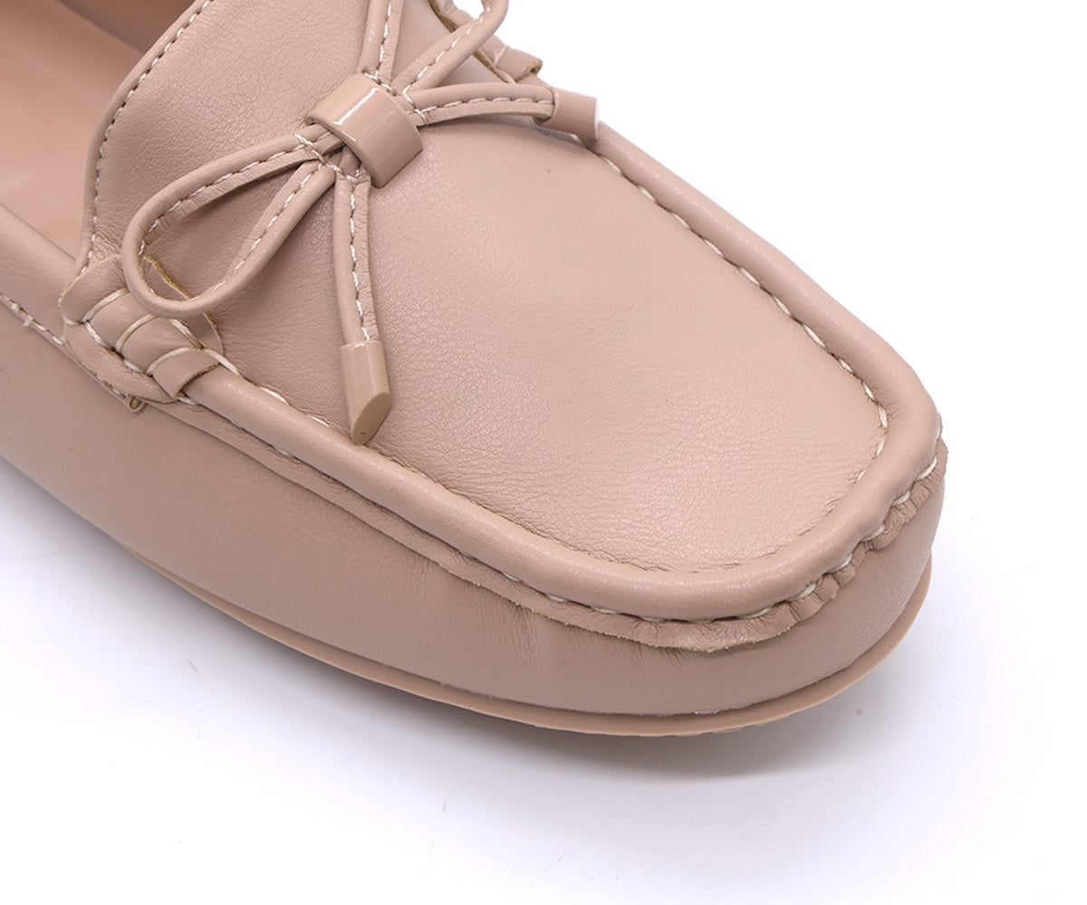 comfit beige bowed moccasin