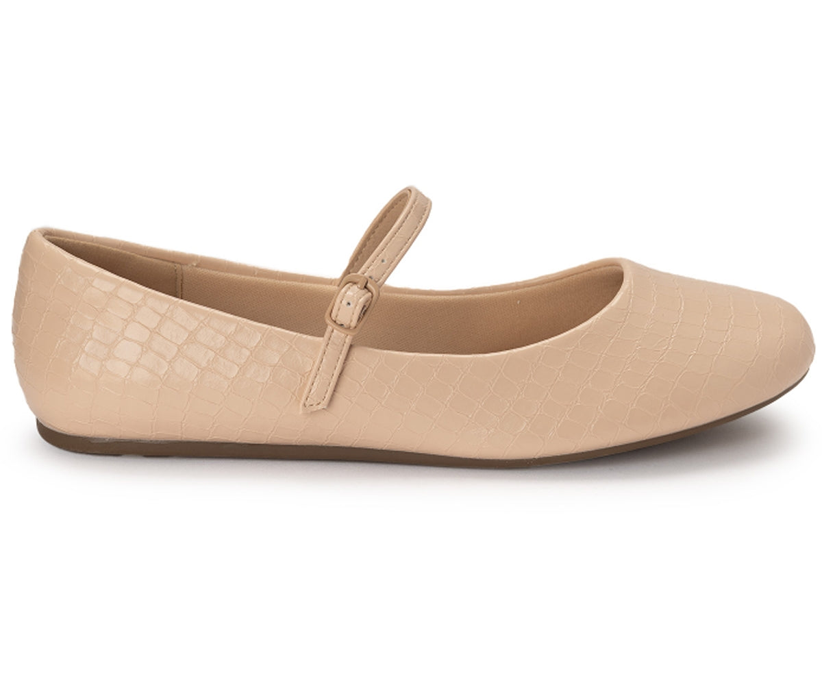 beige croc mary jane