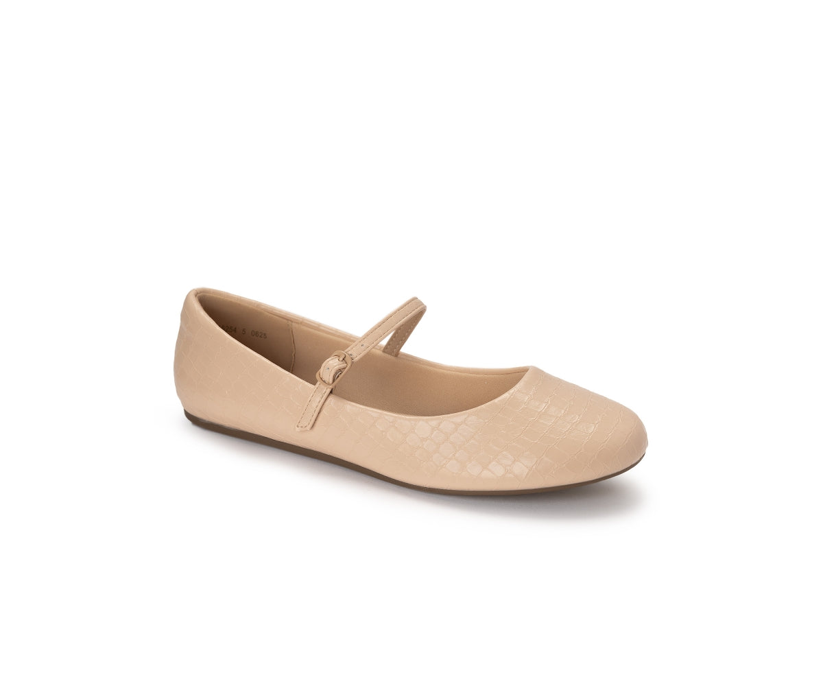 beige croc mary jane