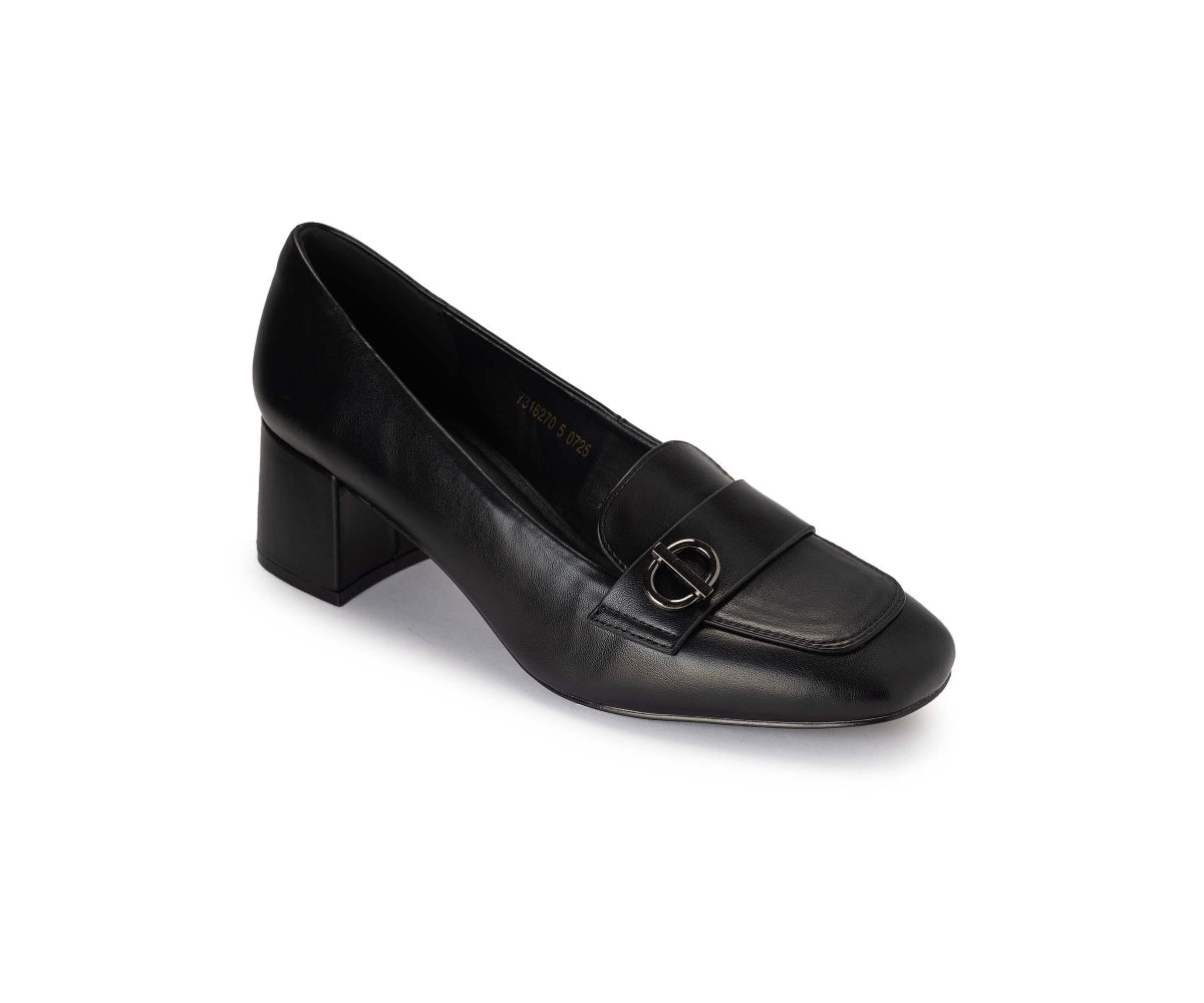 lifesole black loafer pumps