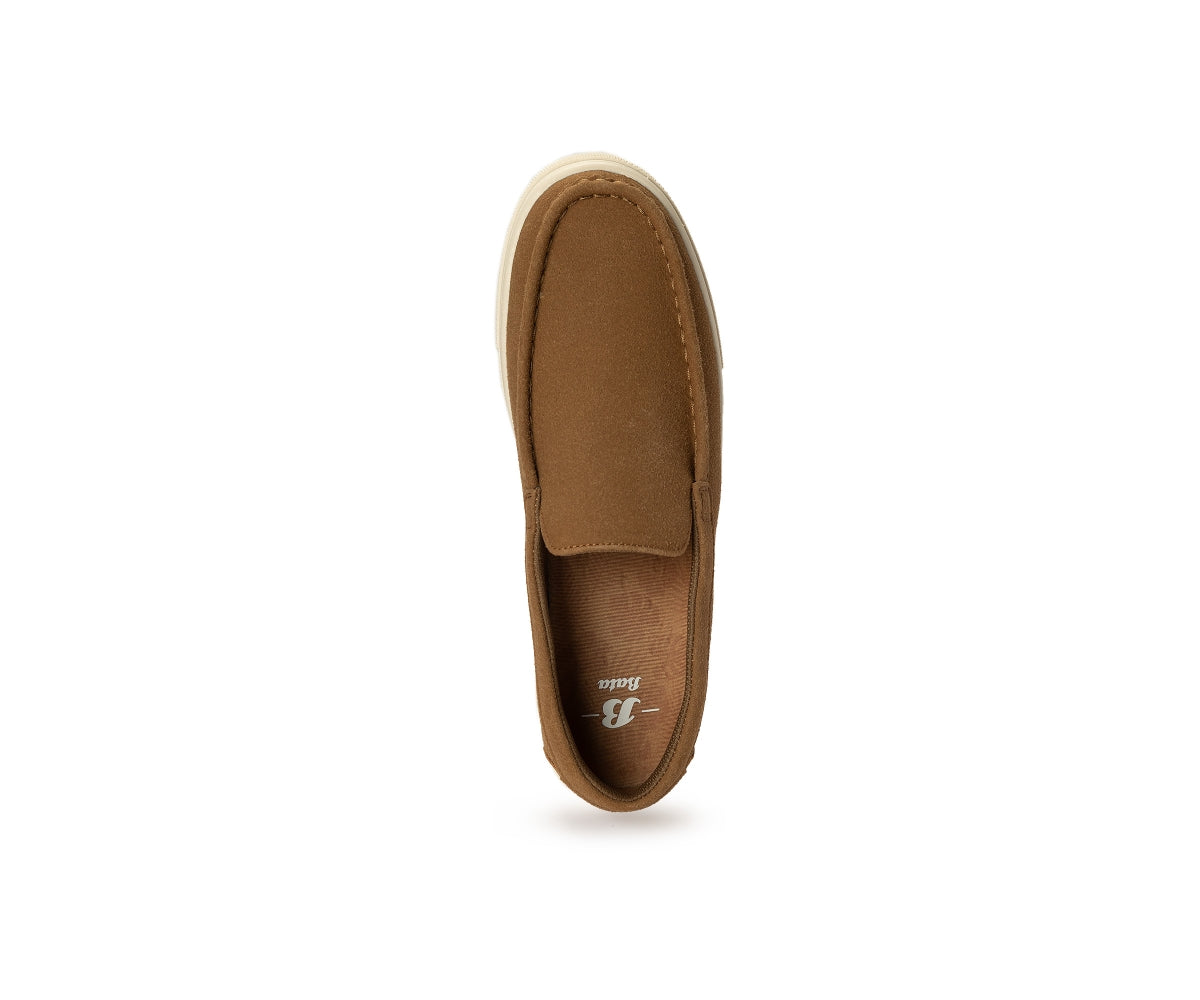 camel suede loafers