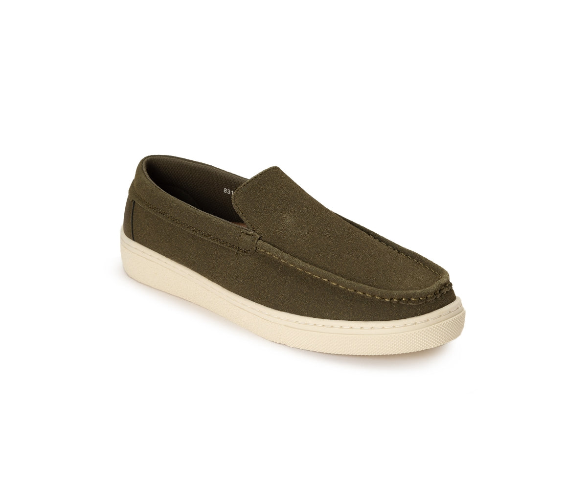 olive suede loafers