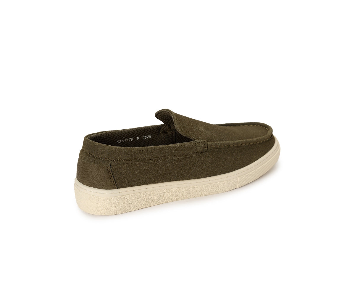 olive suede loafers
