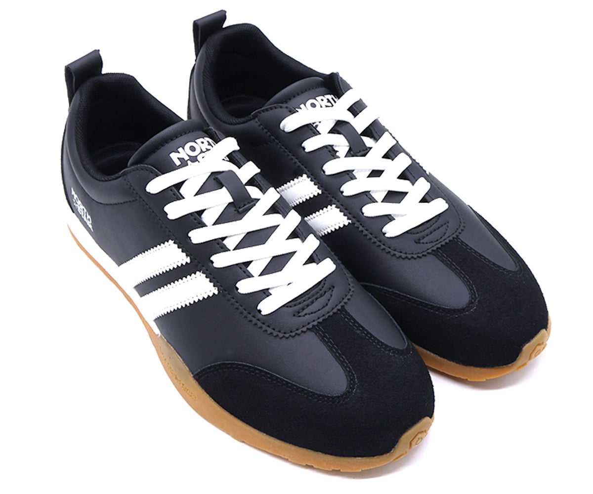 black striped gum sneakers