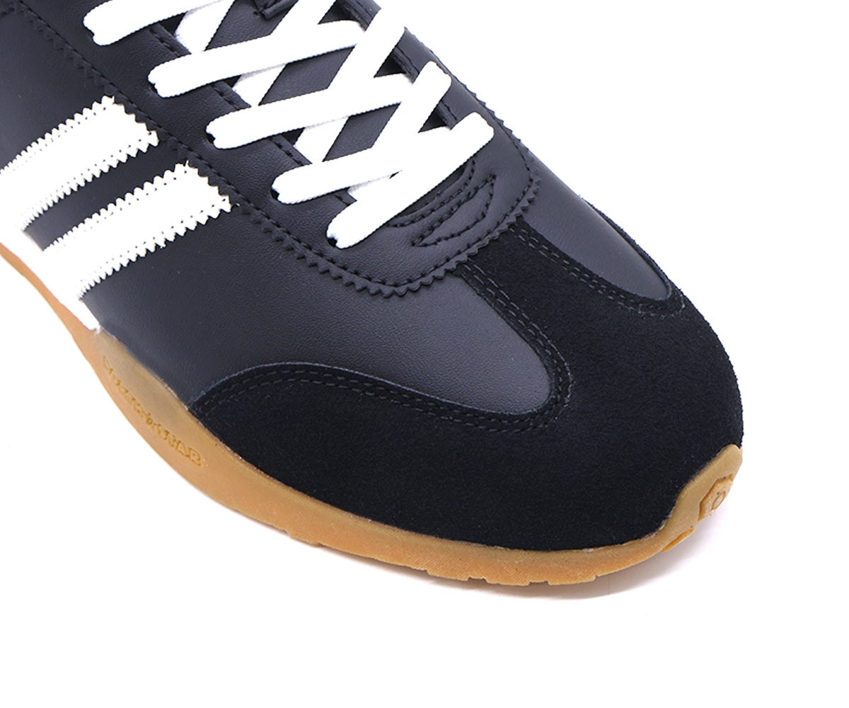 black striped gum sneakers