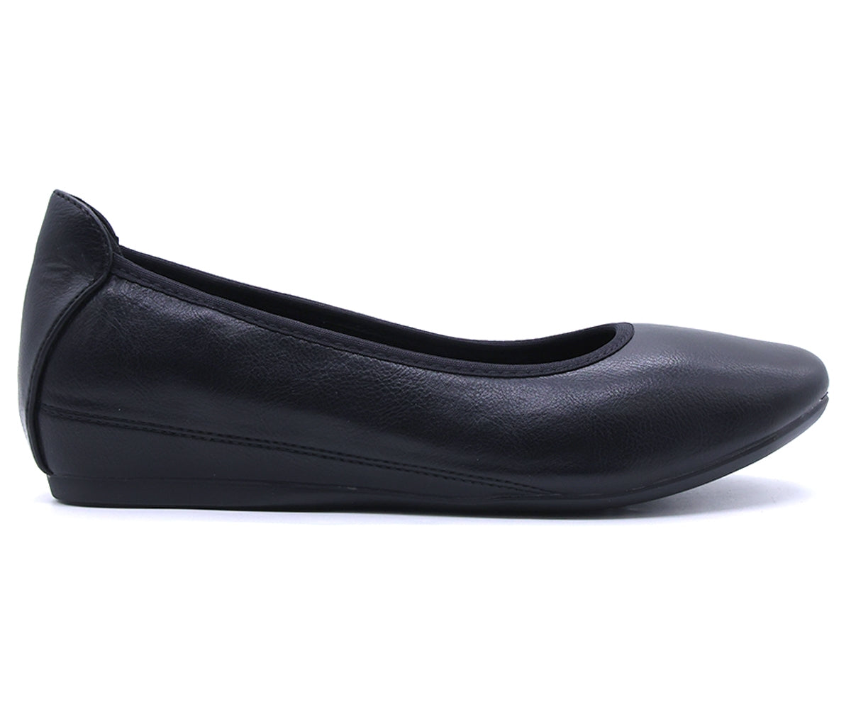 comfit black ballerinas