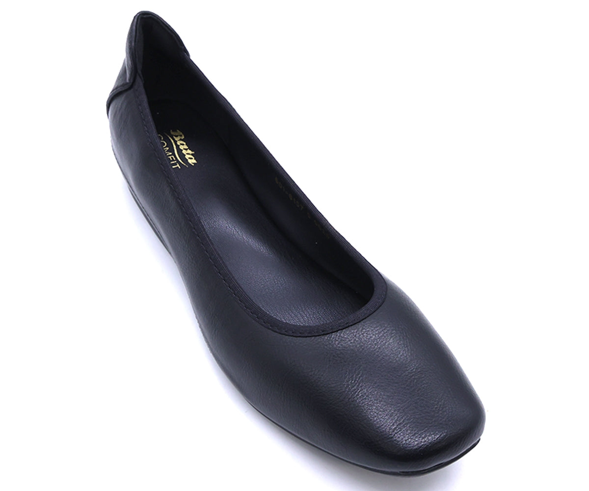 comfit black ballerinas
