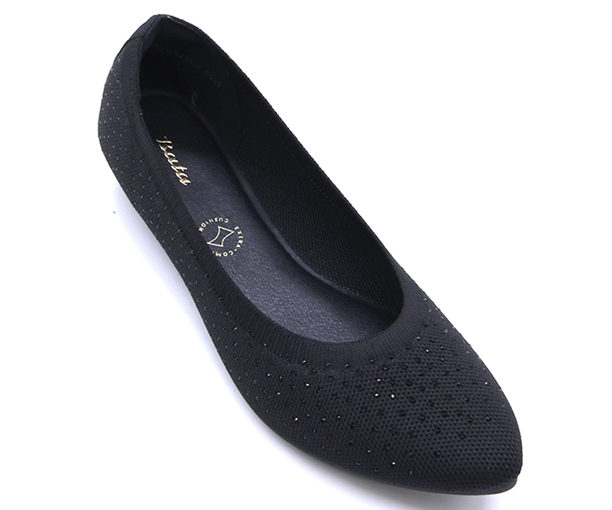 black flexifit embellished ballerinas