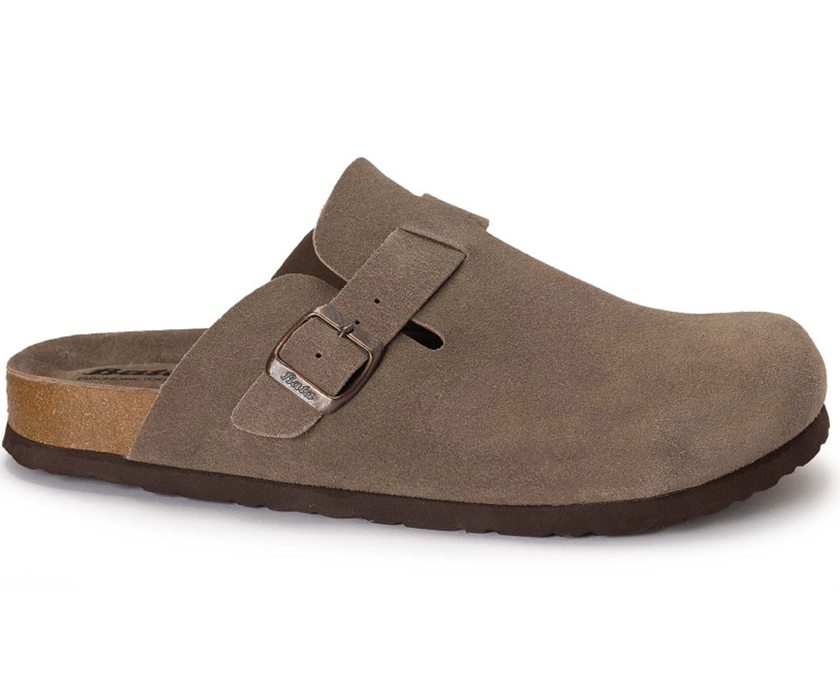 Khaki Suede Cork Slide