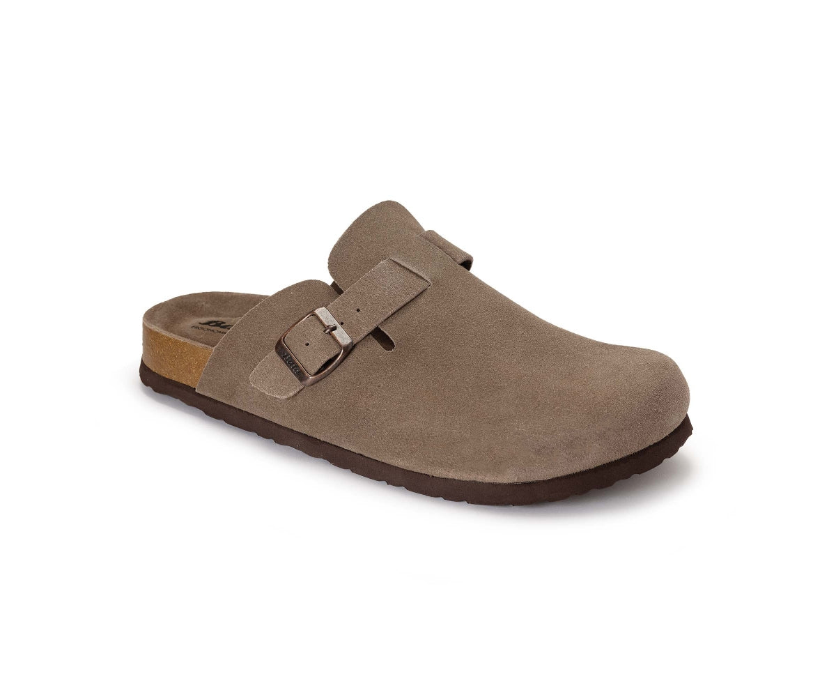 Khaki Suede Cork Slide