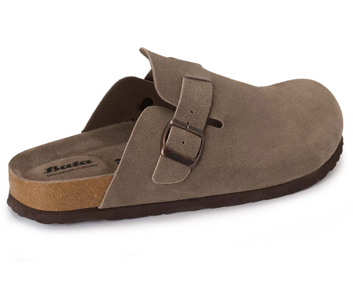 Khaki Suede Cork Slide