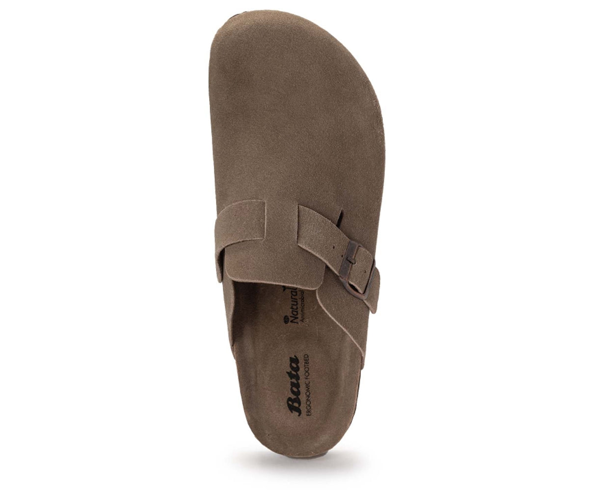 Khaki Suede Cork Slide