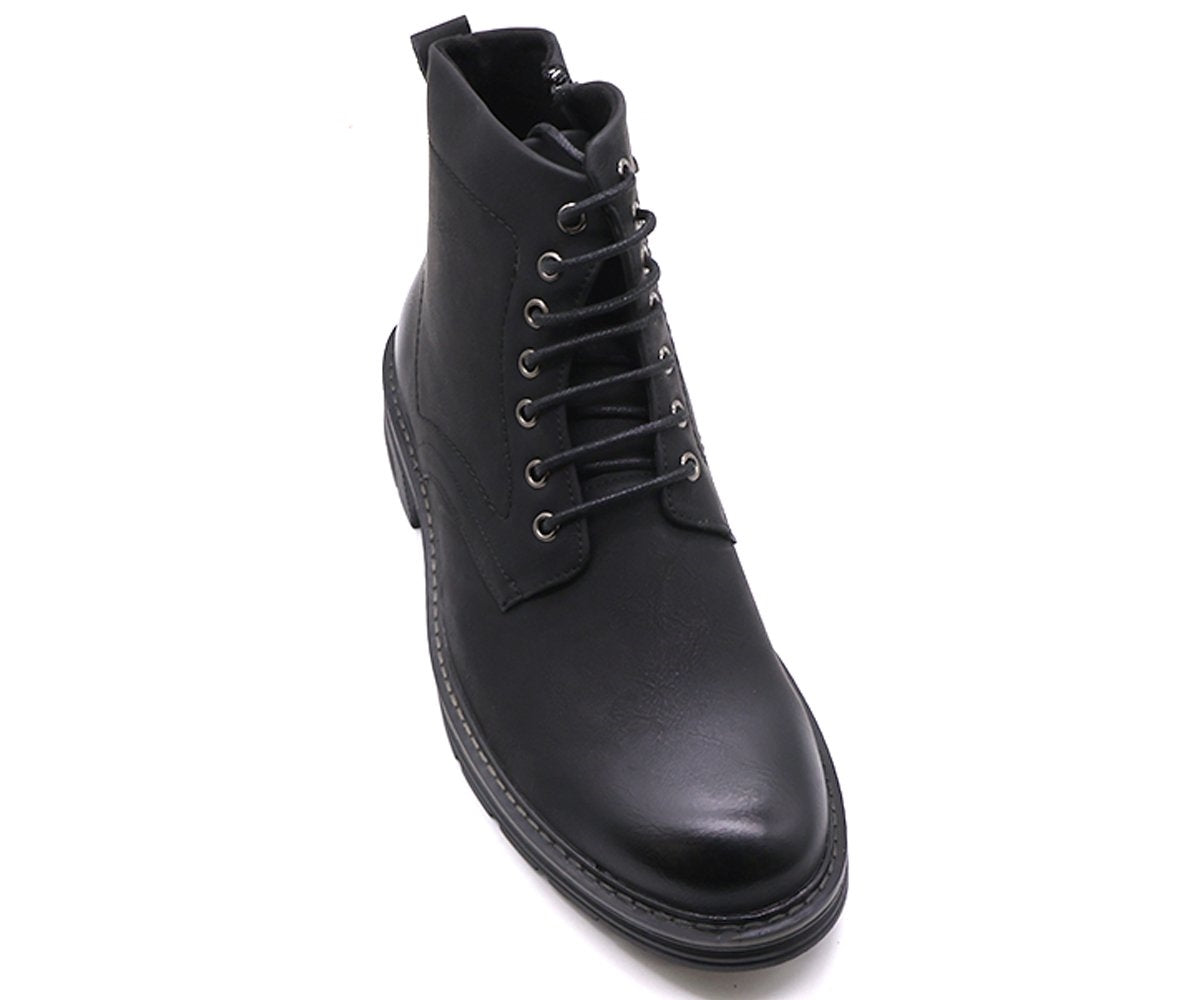 black lace-up boot