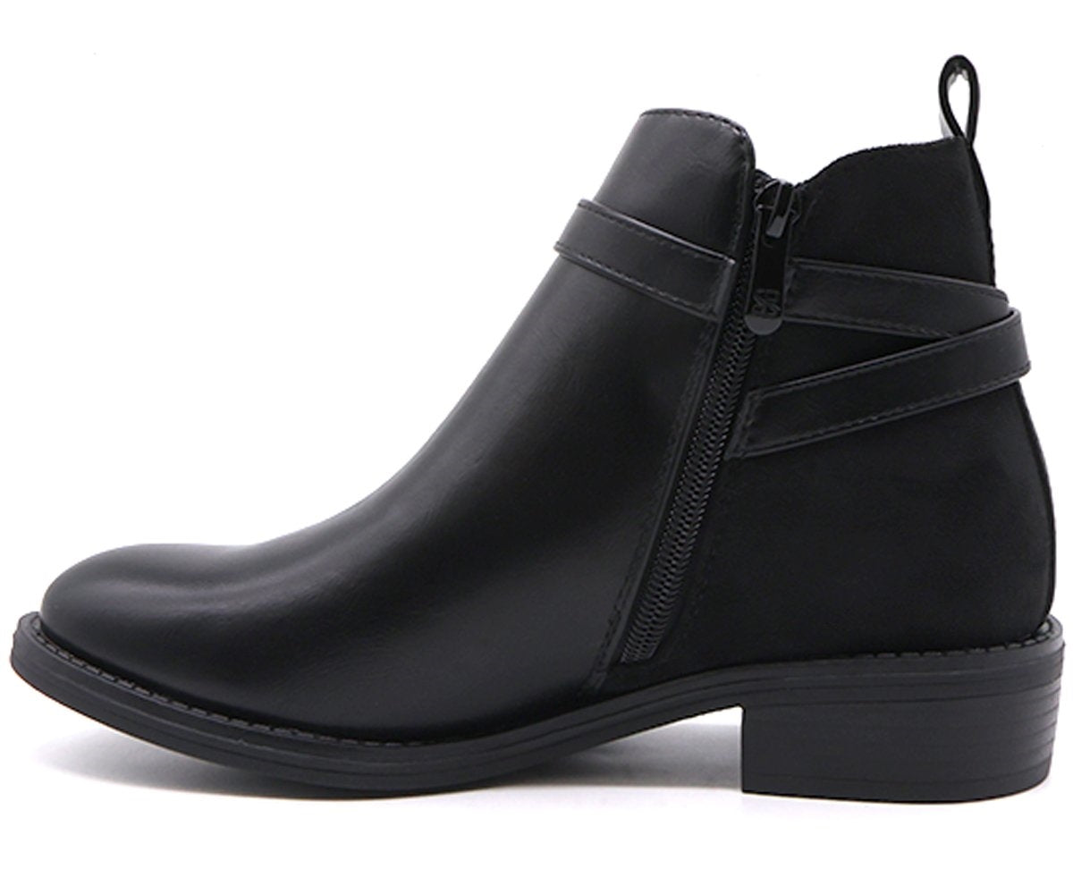 black horsebit ankle boots