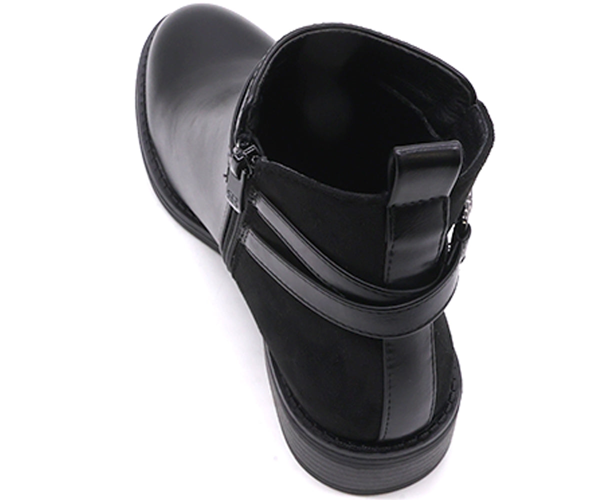 black horsebit ankle boots