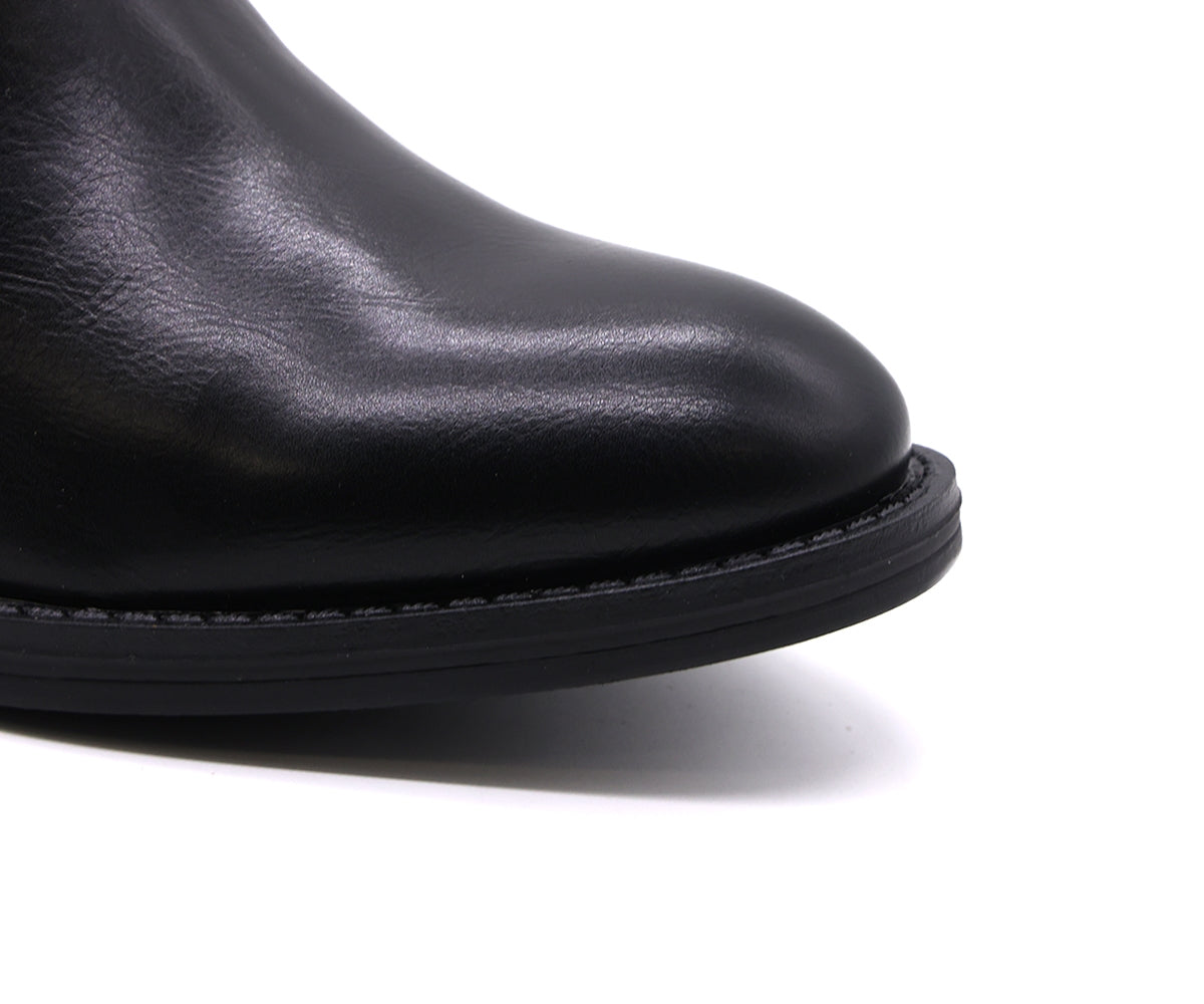 black horsebit ankle boots