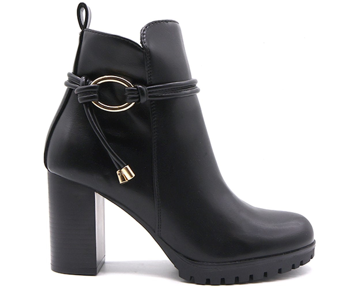 high black boots w/ gold ring detail