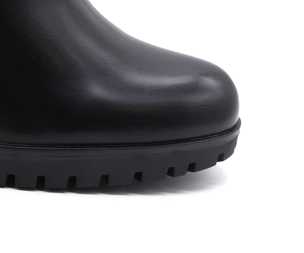 high black boots w/ gold ring detail
