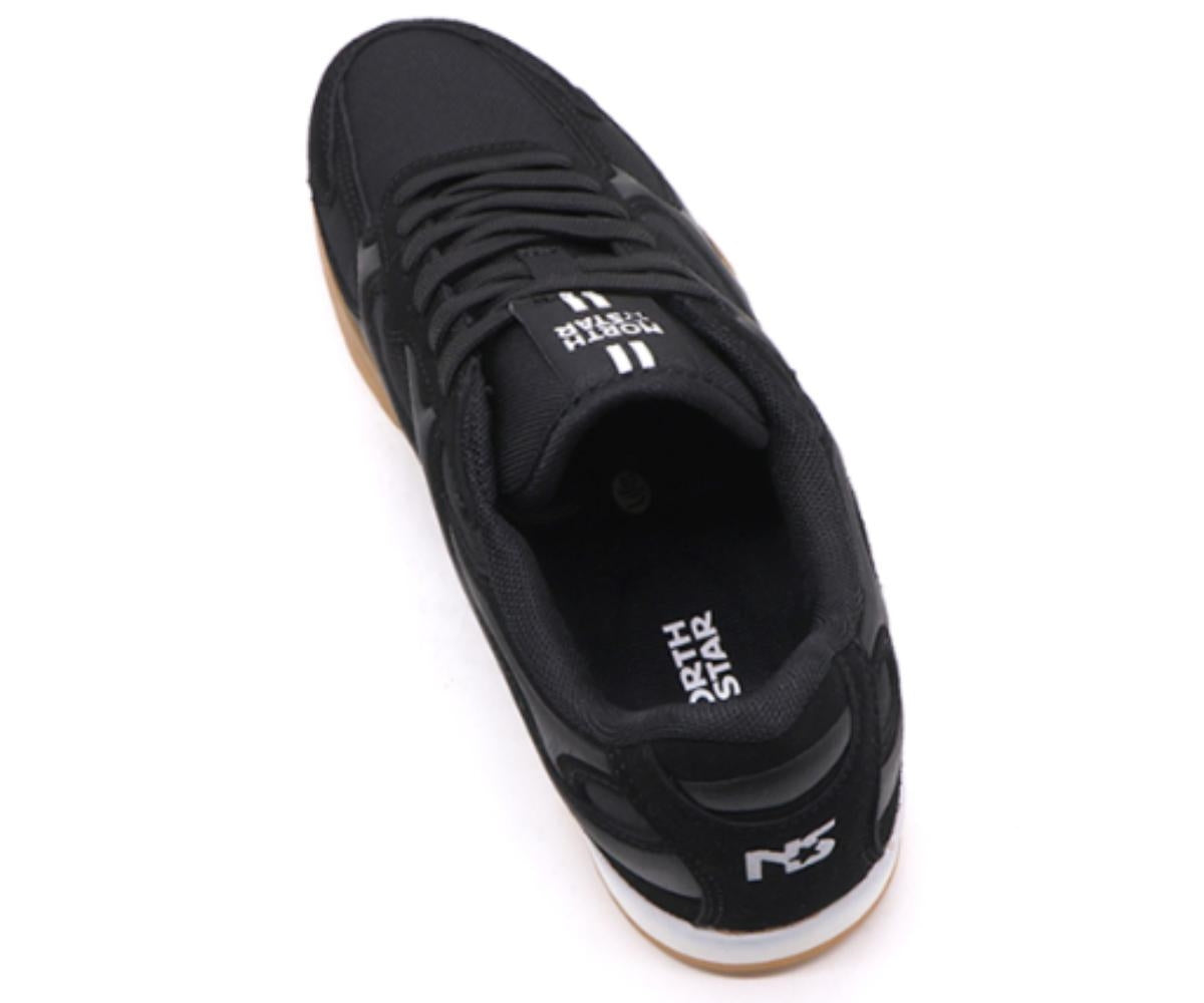 black panelled gum sneakers