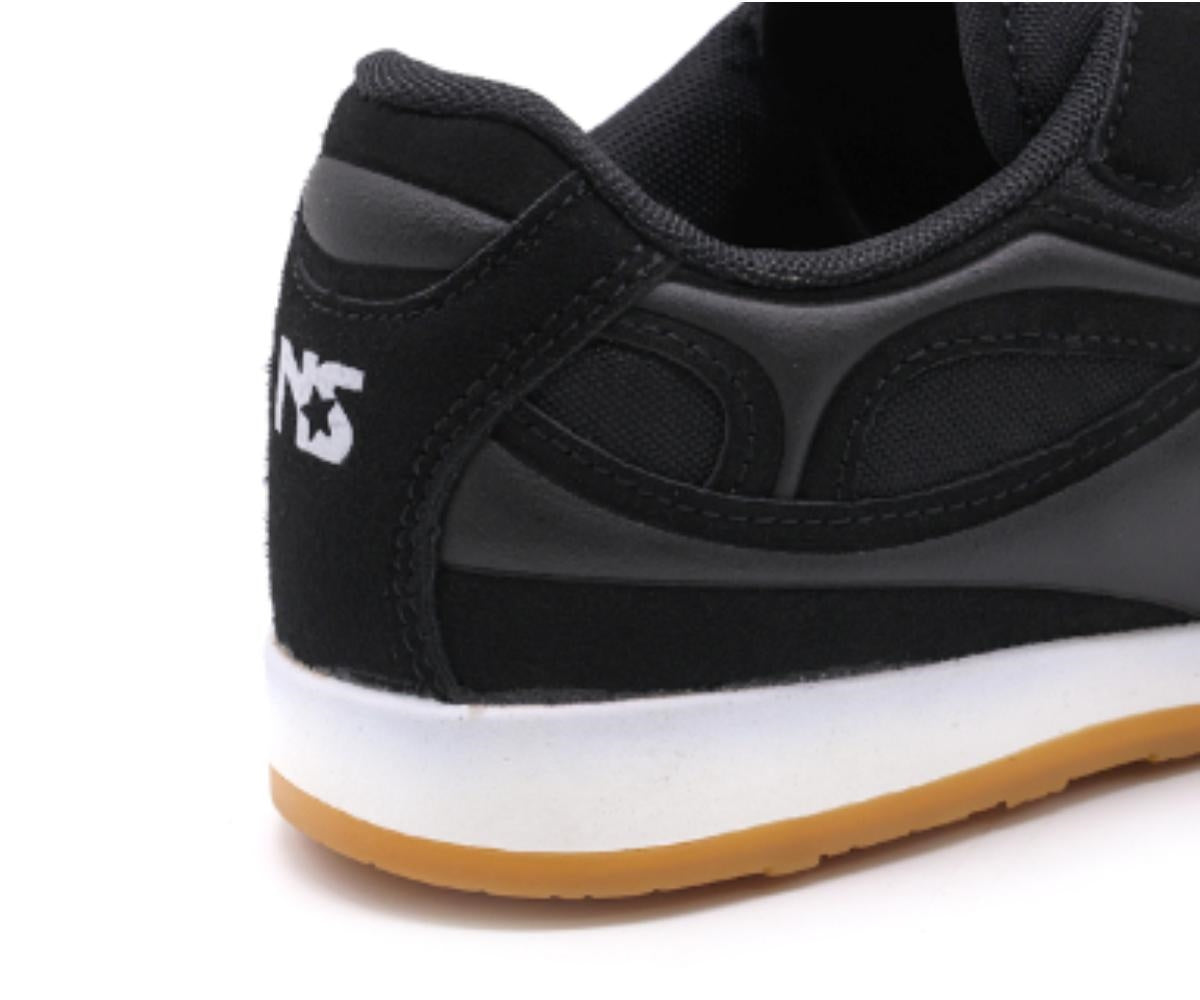 black panelled gum sneakers