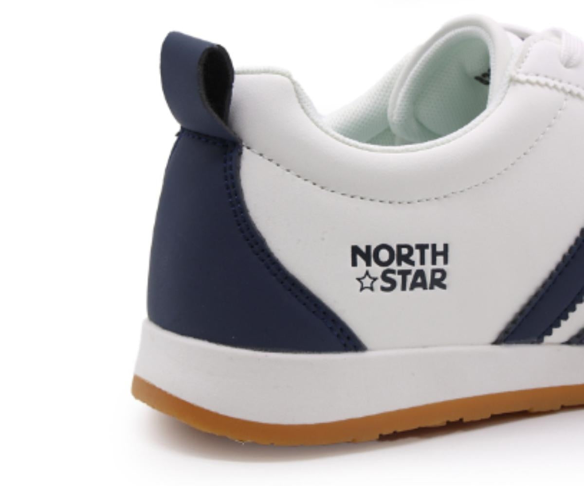 white striped gum sneakers