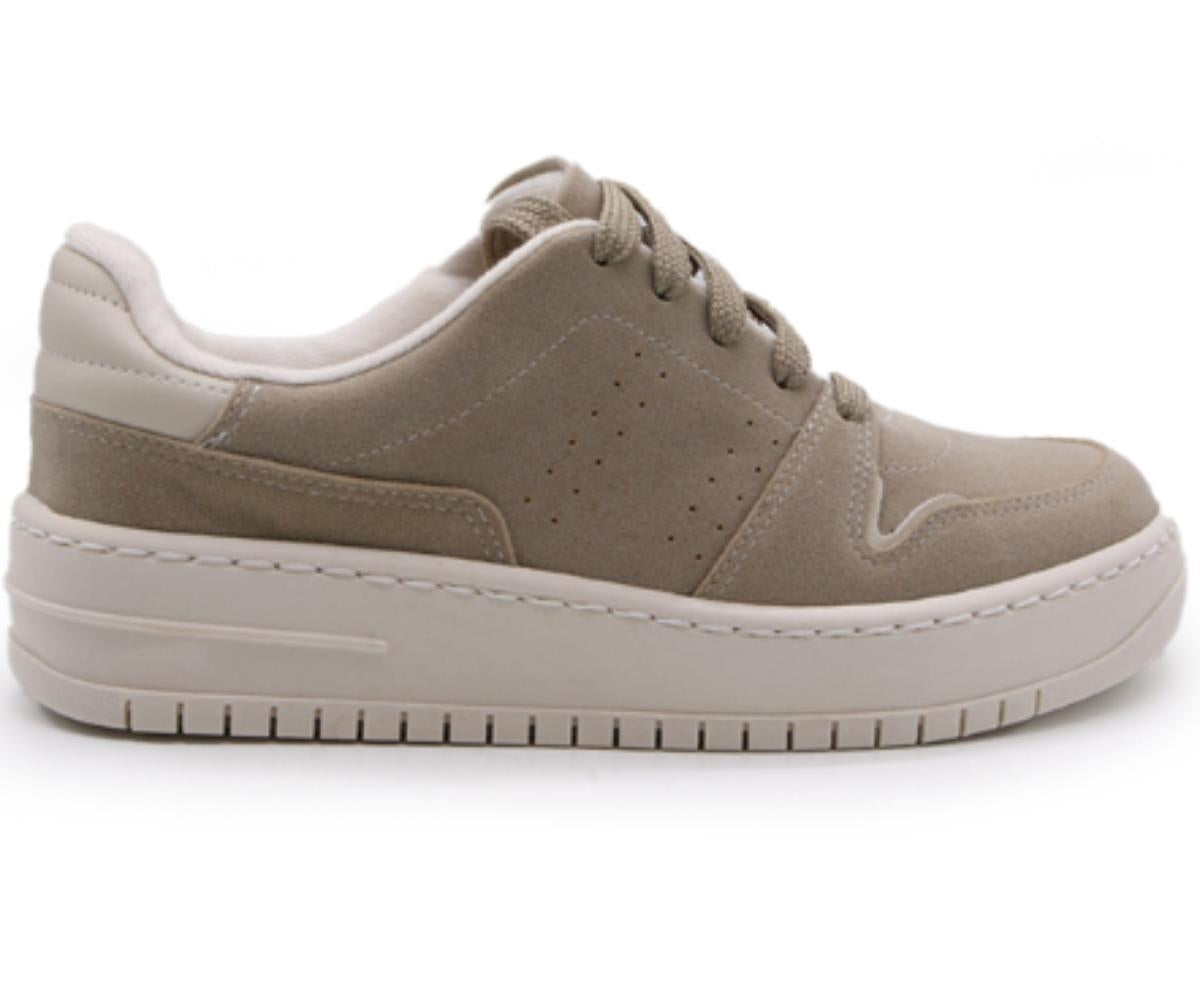 br taupe suede trainers