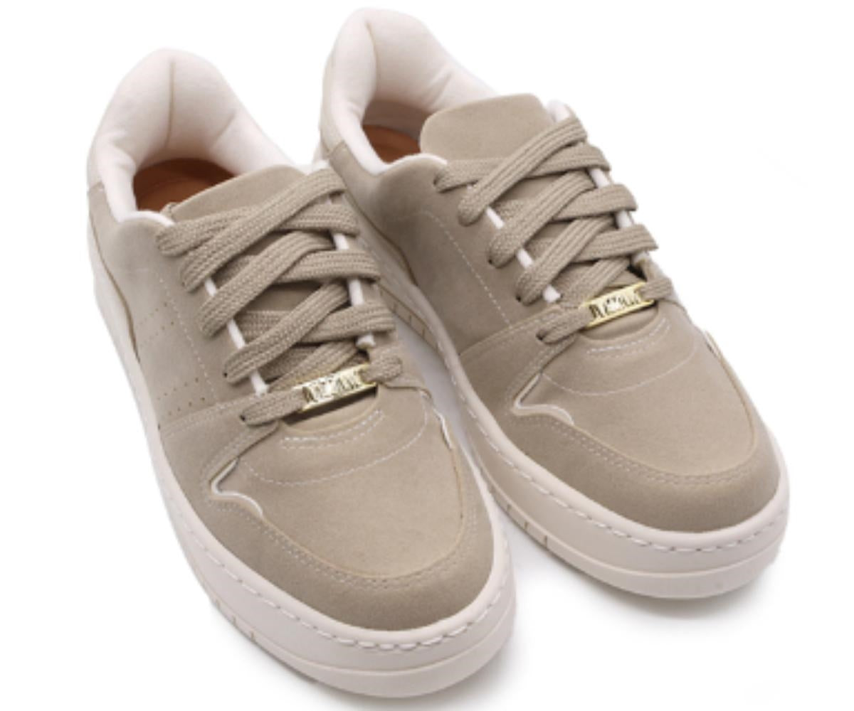 br taupe suede trainers