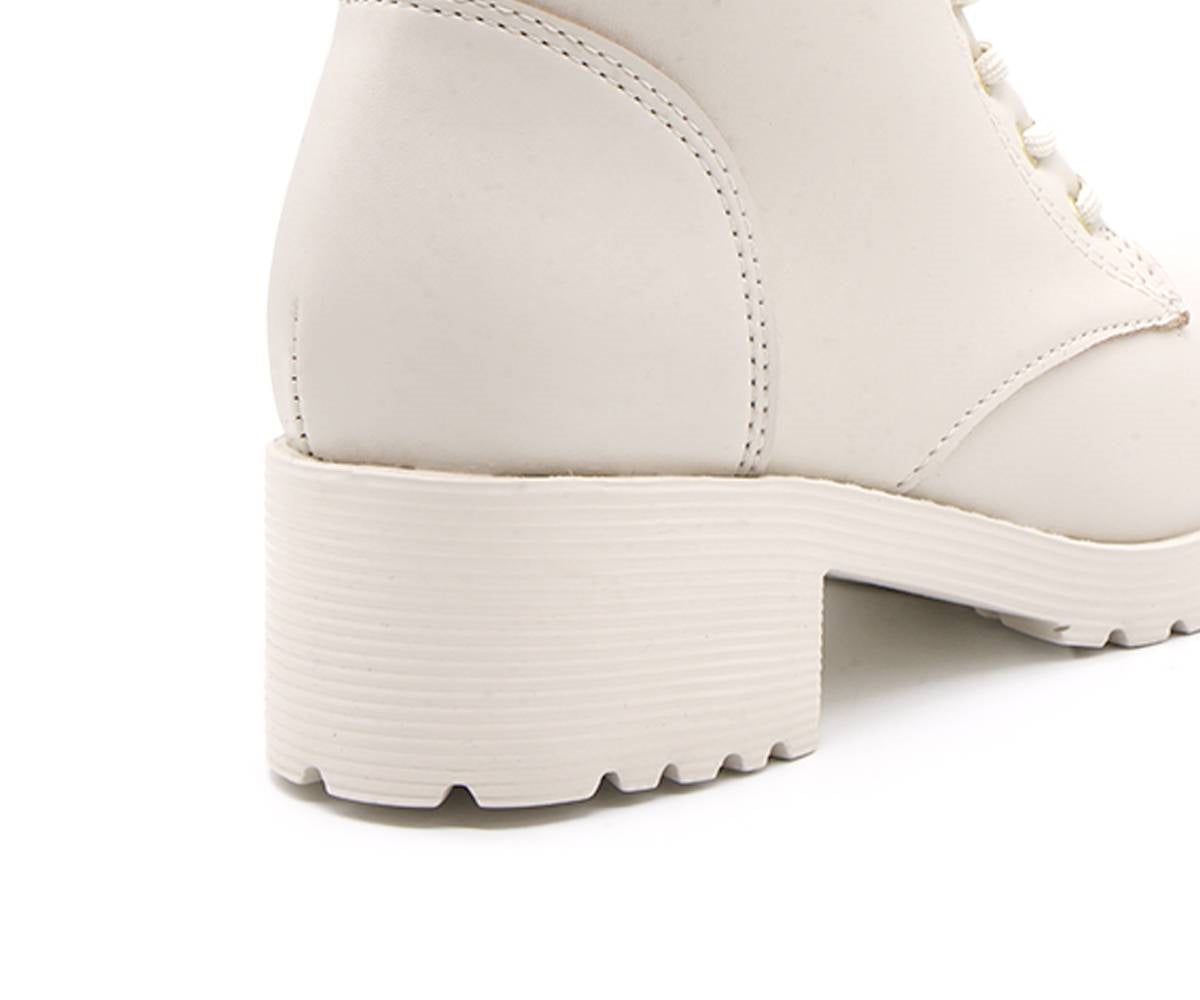 br cream lace-up boot