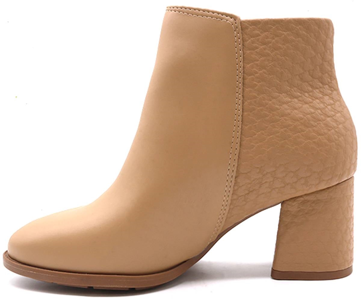 br textured tan ankle boots