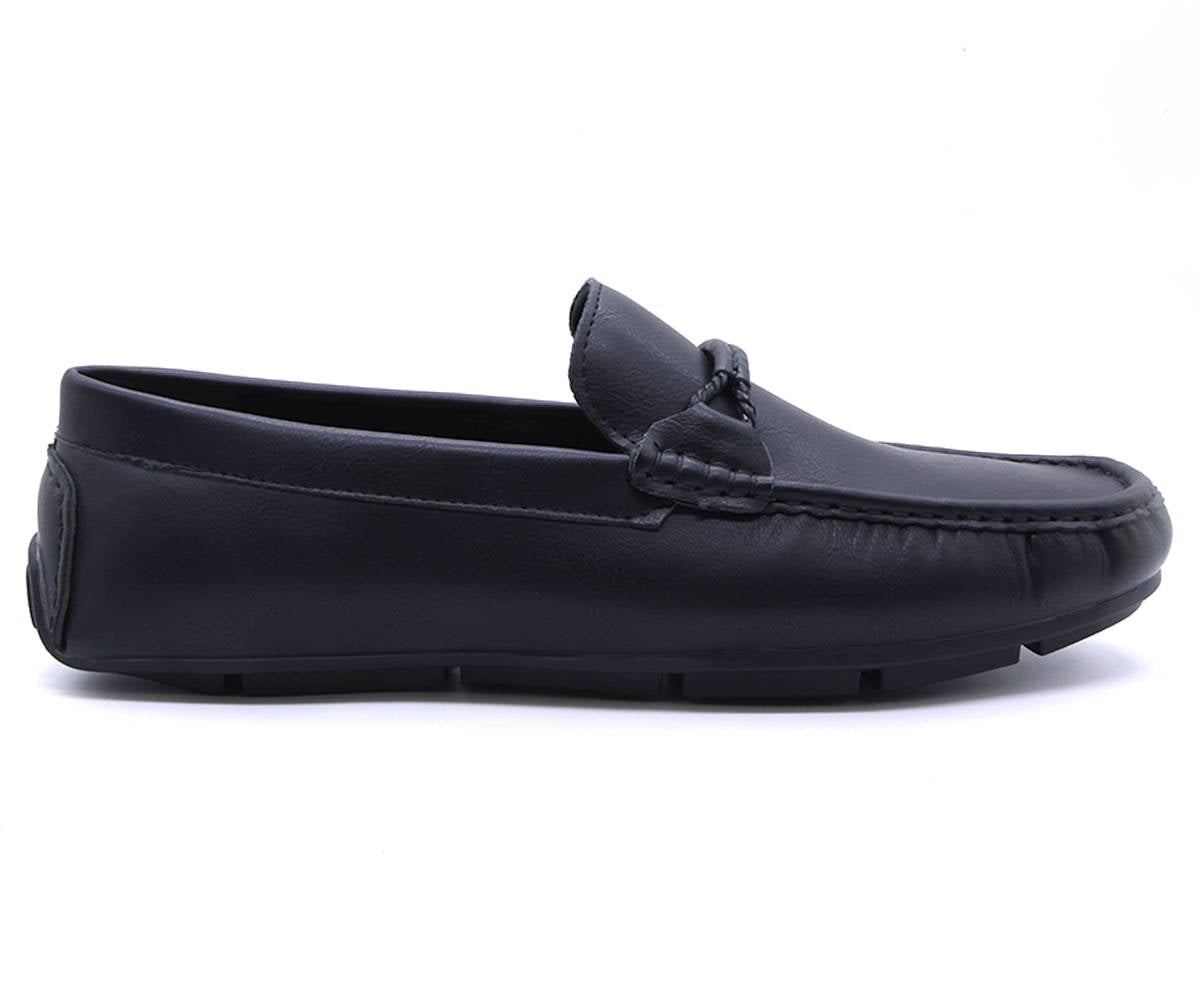 black soft-flex loafers