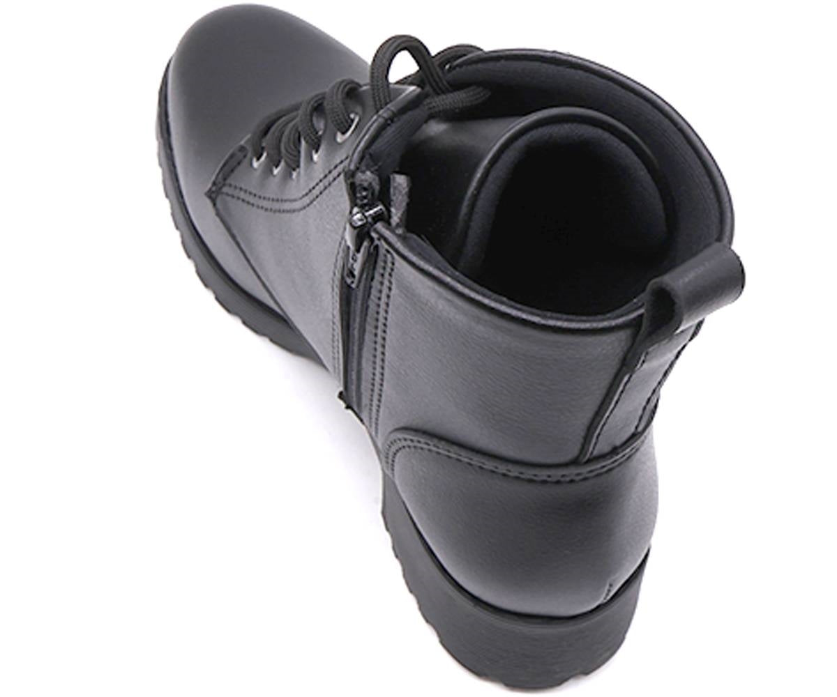 br black lace-up boot