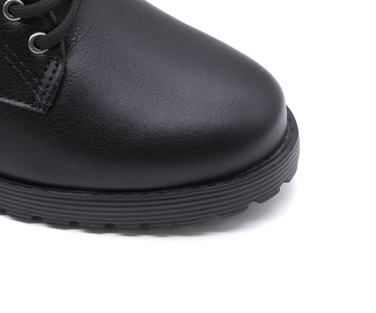 br black lace-up boot