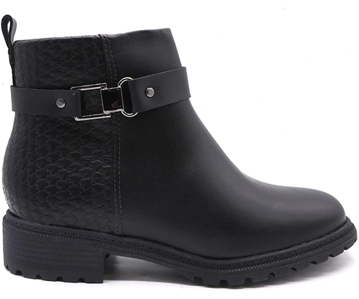 br black panelled ankle boot