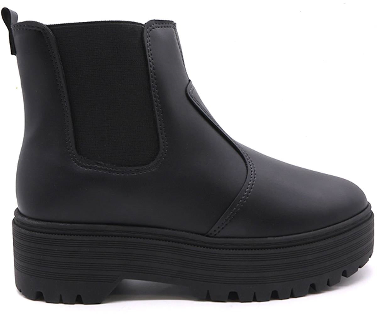br black chunky chelsea boot
