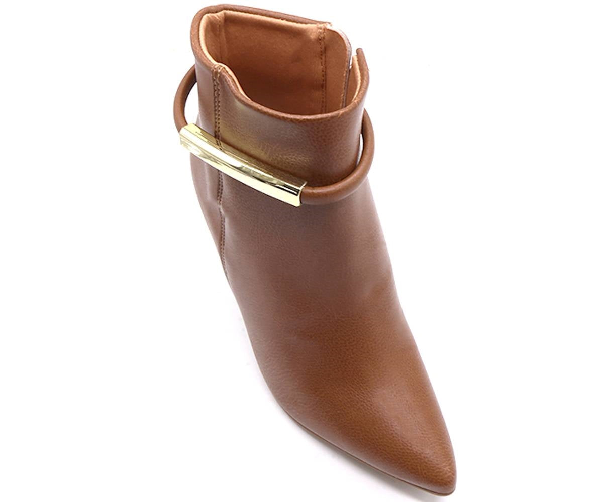 br high camel gold bar booties
