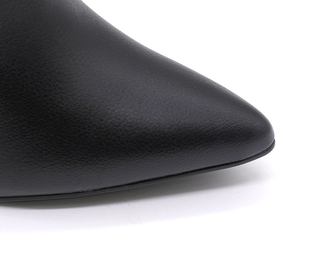 br high black gold bar booties