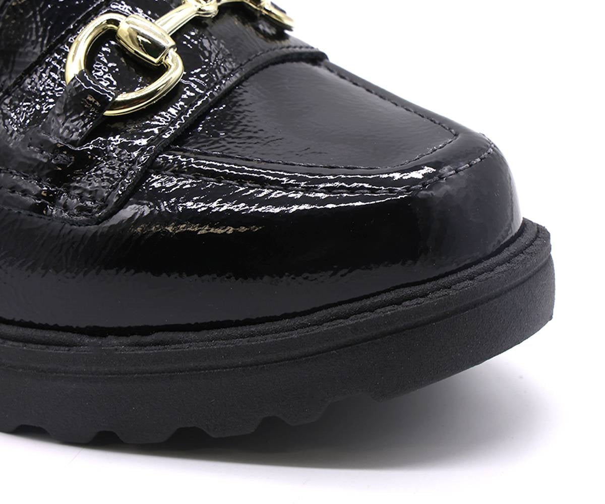 br comfy black horsebit loafer