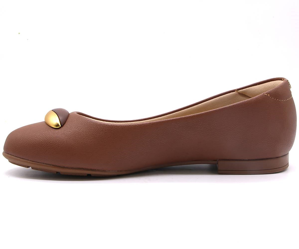 br brown cushion-step ballerinas