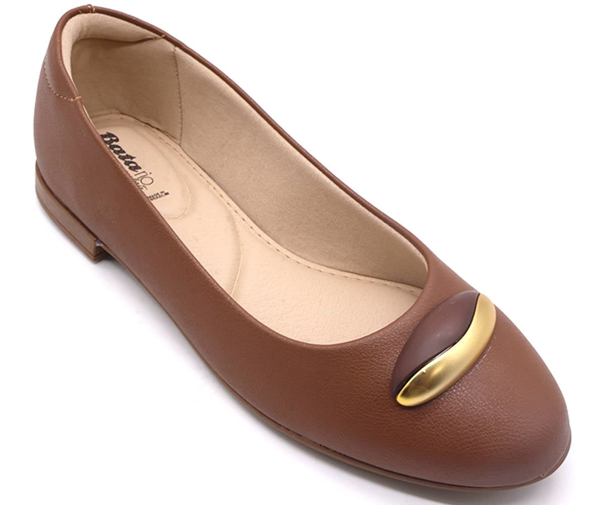 br brown cushion-step ballerinas