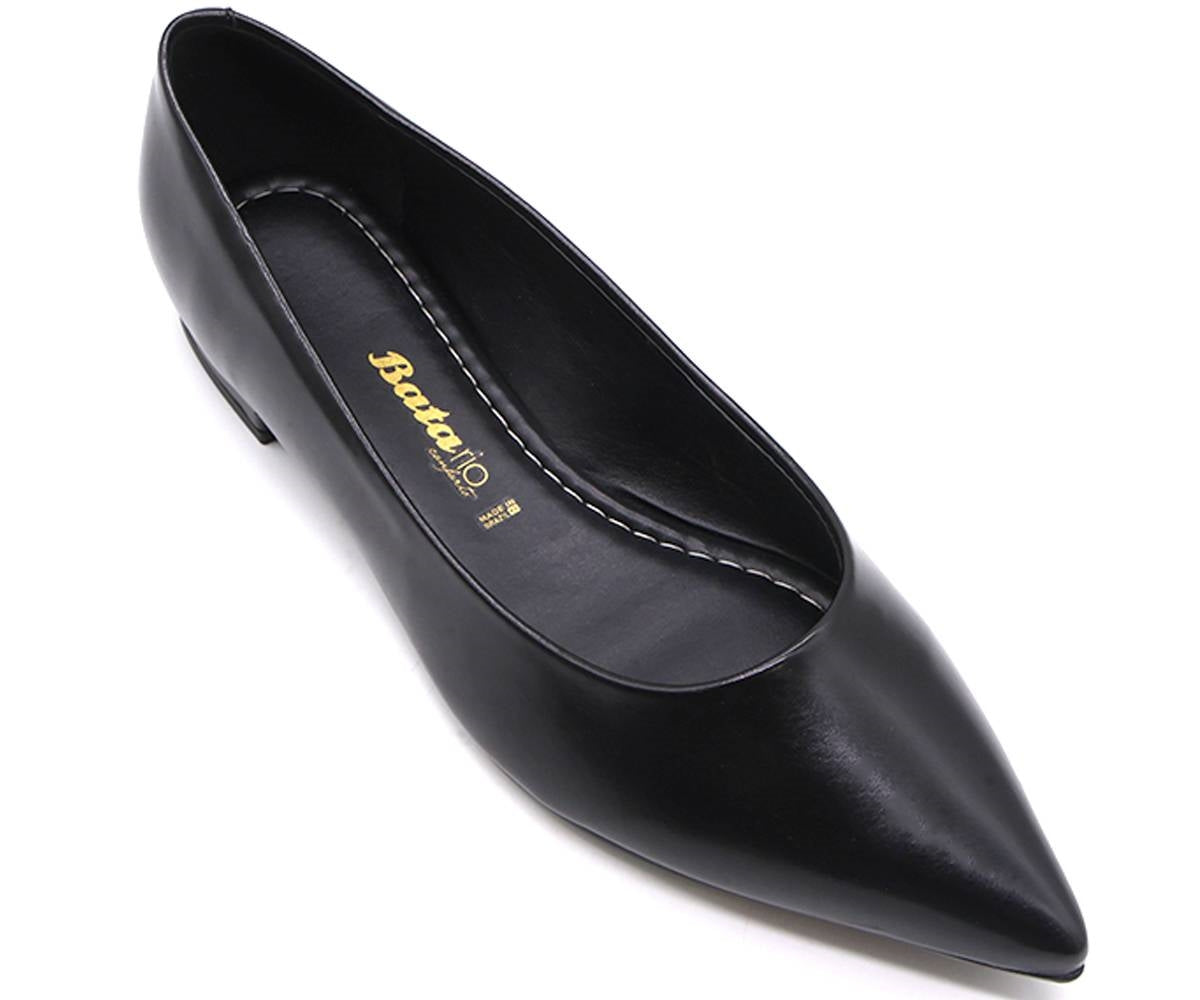 br black pointy classic ballerina