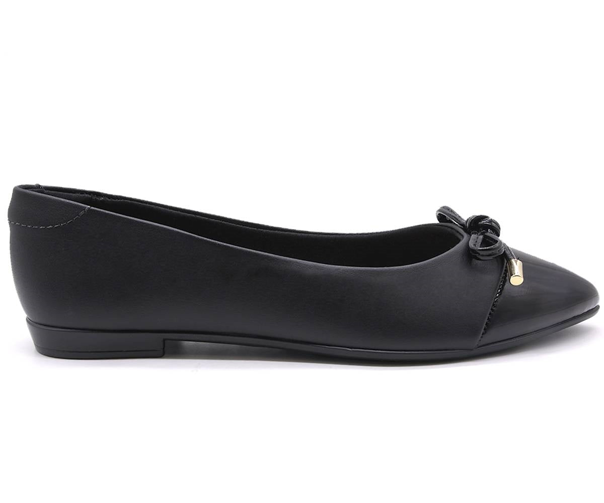 br black pointy two-tone ballerina