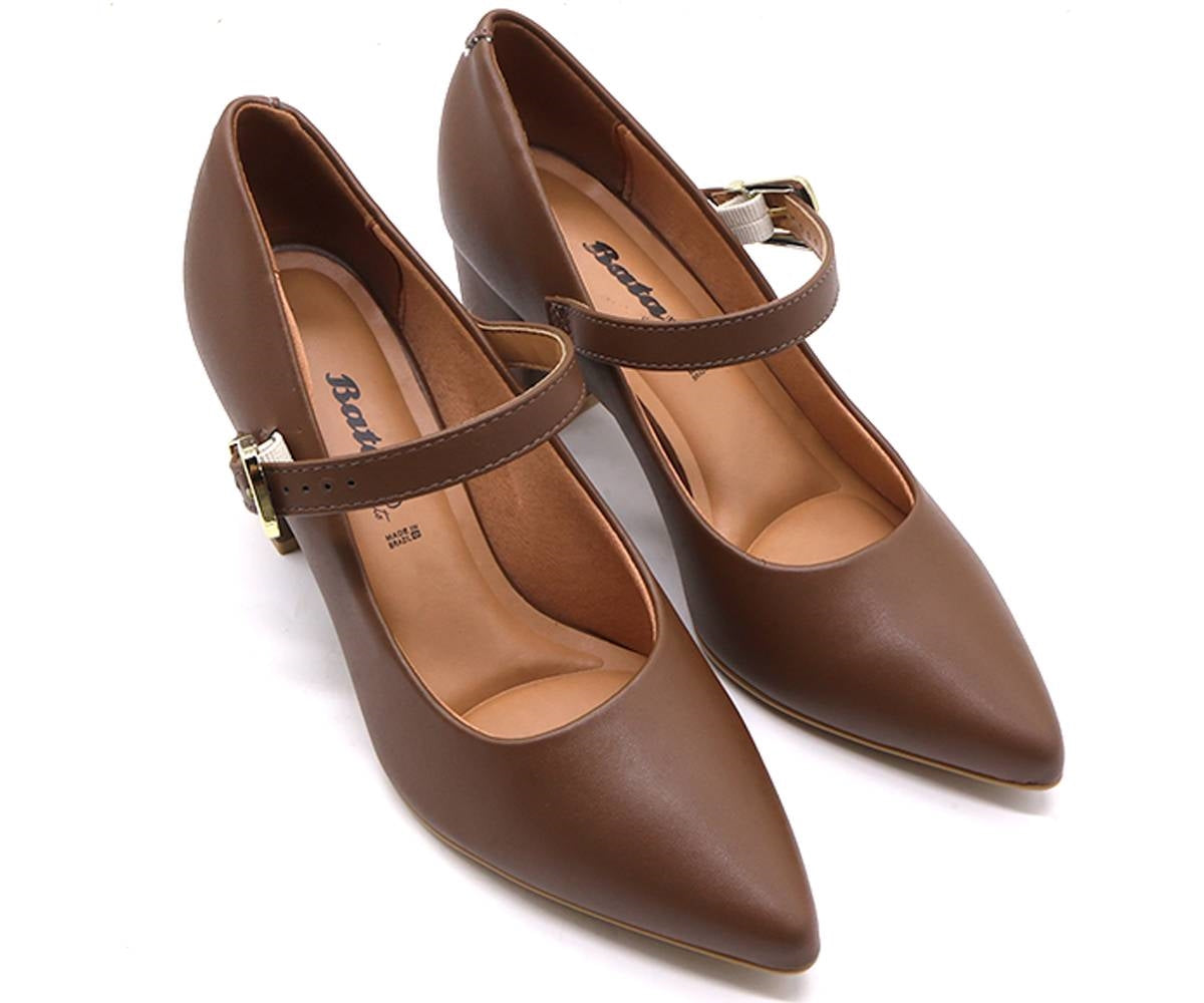 br brown block heel maryjanes